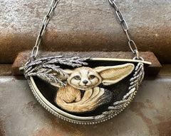 Porcelain Fennec Fox Necklace