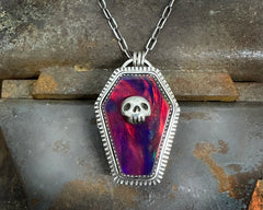 Aurora Opal Coffin Locket