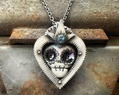 Porcelain Skull Nicho Necklace #2