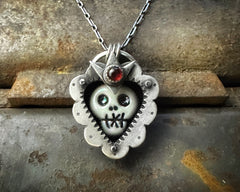 Porcelain Skull Nicho Necklace #1