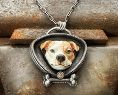 Smiling Pit Bull Necklace