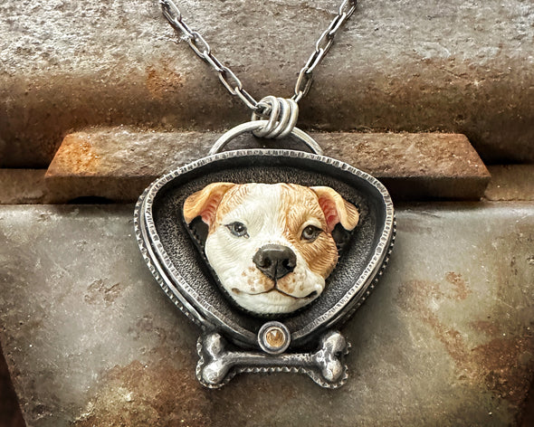 Smiling Pit Bull Necklace