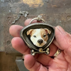 Smiling Pit Bull Necklace