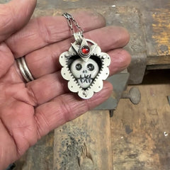 Porcelain Skull Nicho Necklace #1