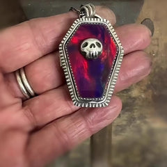 Aurora Opal Coffin Locket