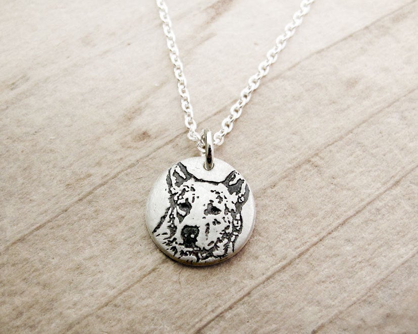 Blue 2024 heeler necklace